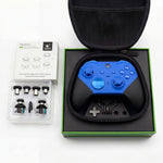 Xbox Elite Series 2 controller with GuliKit TMR Hall Effect joysticks installed — angled view
