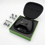 Xbox Elite Series 2 controller with GuliKit TMR Hall Effect joysticks installed — angled view