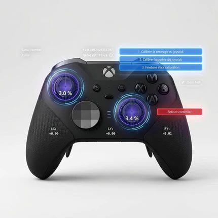GuliKit TMR circularity test showing 3.0% error rate vs stock Xbox sticks